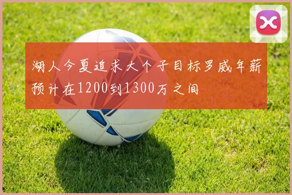 湖人今夏追求大个子目标罗威年薪预计在1200到1300万之间